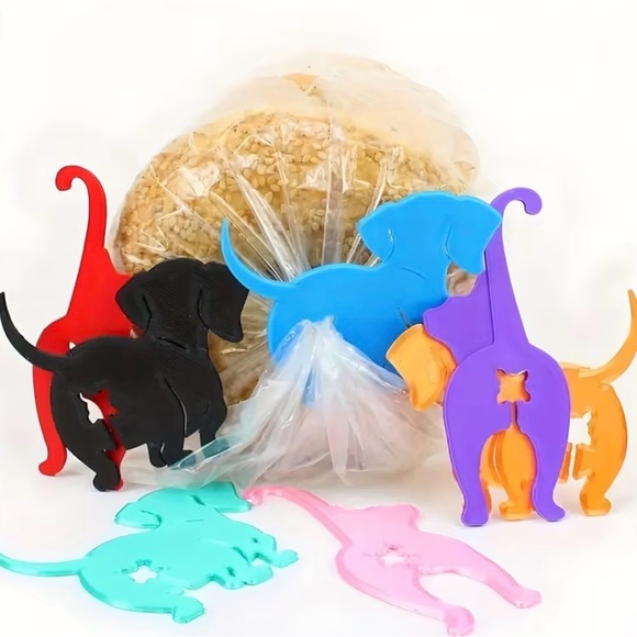 Colorful Cat and Dog Bag Clips 2 Pieces 1 Cat Clip & 1 Dog Clip, Random Colors - Picture 2 of 6